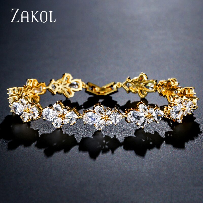 Zakolファッション幾何キュービッ女性の結婚式ディナー誕生日ドロップ無料FSBP2150: Gold Color