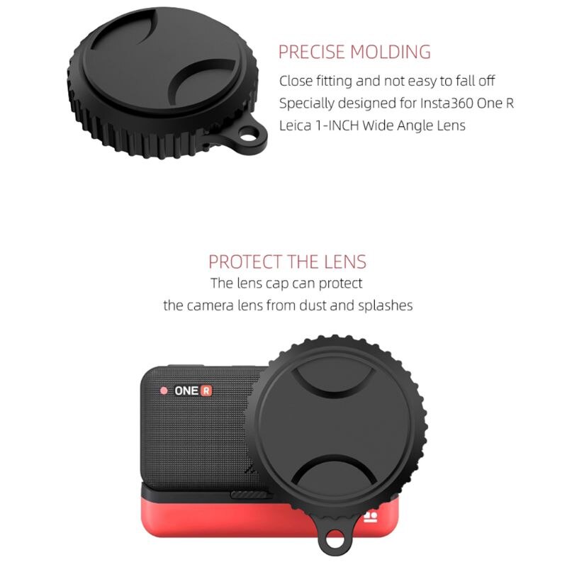 Mykt silikon linsedeksel støvtett beskyttende linsedeksel til insta 360 en r kamera