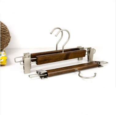 Perchero para pantalones de madera para hombre y mujer, colgador de ropa de , color marrón y rojo,