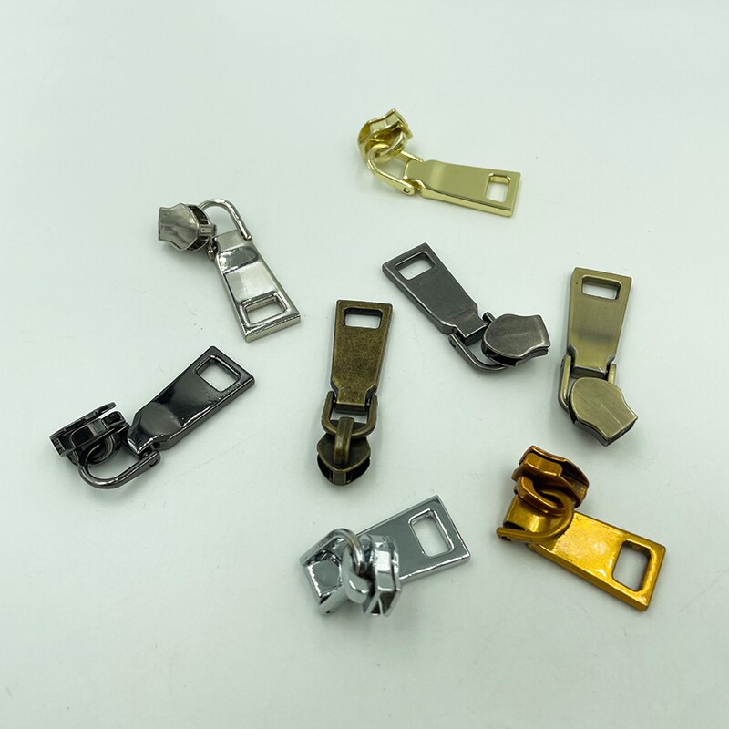 Meetee-deslizadores de cremallera para chaquetas con cremallera de Metal, Kit de reparación de cremalleras con cabeza extractora, accesorio de costura, 20 piezas, 3 #5 #