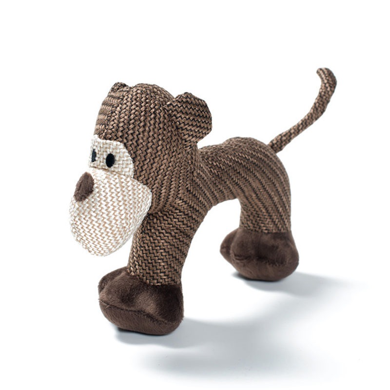 Dog Pet Toy Donkey Shaped Chew Toy Outdoor Interactive Training Dog Supplies Squeaker Squeaky Plush Bone Molar Toy: XOT0329B