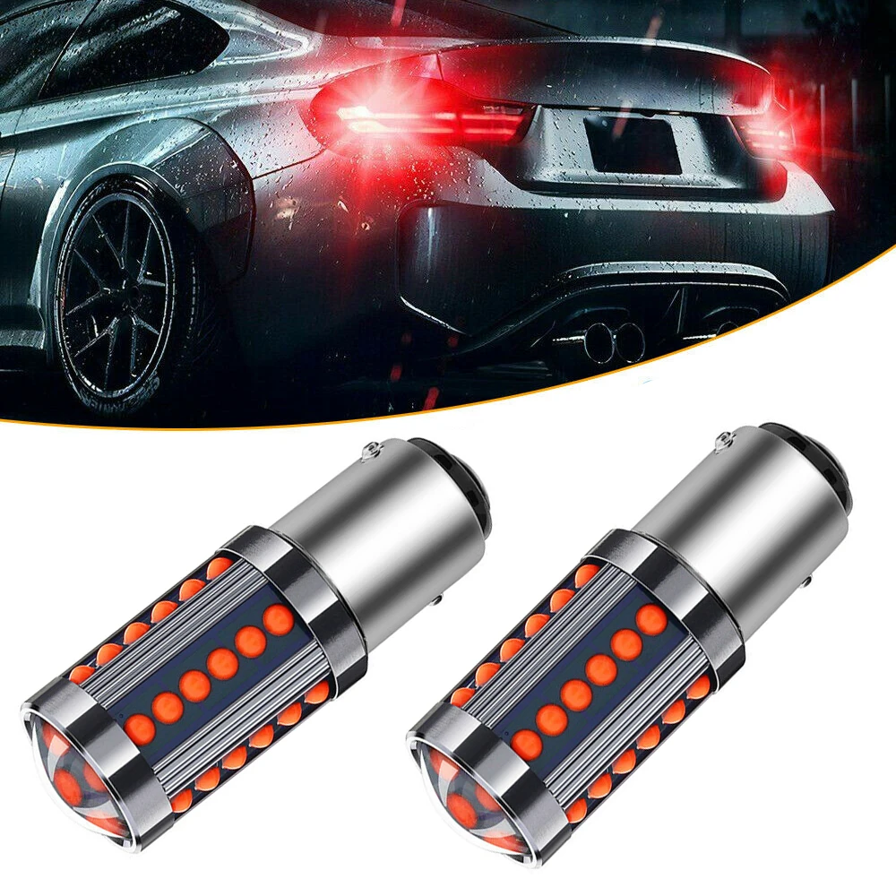 2x1157 BAY15D 36 COB luz trasera LED roja luz de freno de señal de coche bombilla de estacionamiento ajuste de coche accesorios de piezas exteriores universales