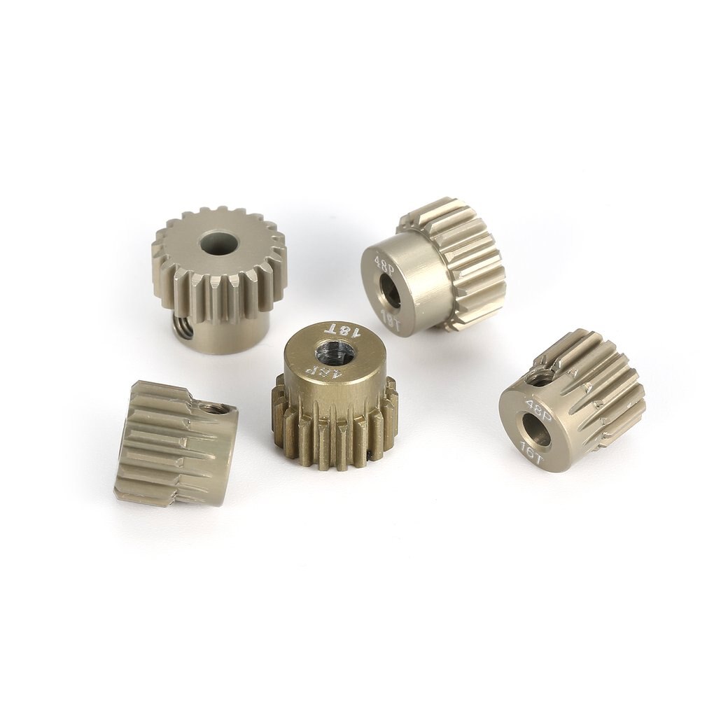 Hight Aluminium 7075 48DP 3.175Mm 16T 17T 18T 19T 20T Pinion Motor Gear voor 1/10 Rc Auto Geborsteld Borstelloze Motor