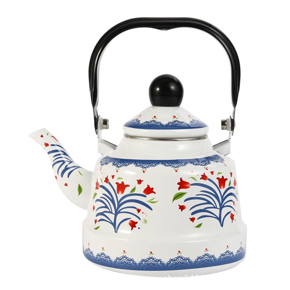 Waterkoker Emaille Emaille Theeketel Europese Stijl 2.5L Theepot Geen Fluiten Comfortabel Handvat Waterkan Restaurant