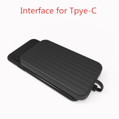 For Samsung Portable Suction cup power bank Cover For Huawei/Xiaomi 6000mAh Extended Phone Battery Power Charger For OPPO/vivo/Oneplus Backup Battery Charger: Black Type-C