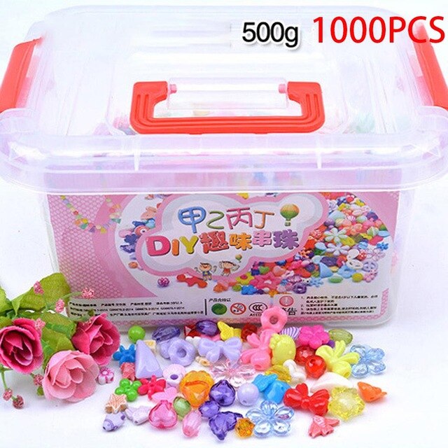 1000Pcs Diy Kralen Speelgoed Kinderen Met Opbergdoos Handgemaakte Educatief Creatieve Armband Sieraden Meisje Sieraden Maken Speelgoed: R