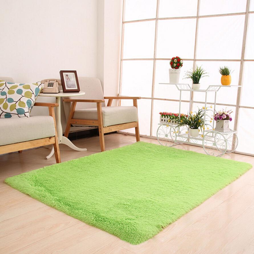 Tapis moelleux anti-dérapant Shaggy zone tapis salle à manger maison chambre tapis tapis de sol 50*80cm directe wu7 30 +: Rouge