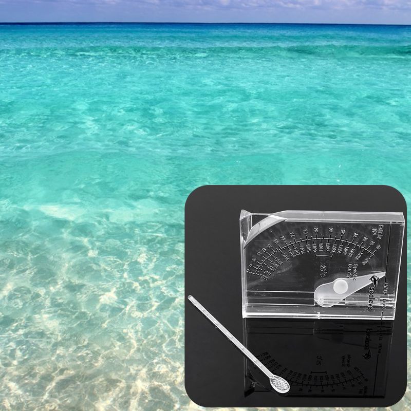 Hidrómetro cuadrado automático de agua salada, medidor de salinidad de agua salada para acuario marino, agua salada precisa