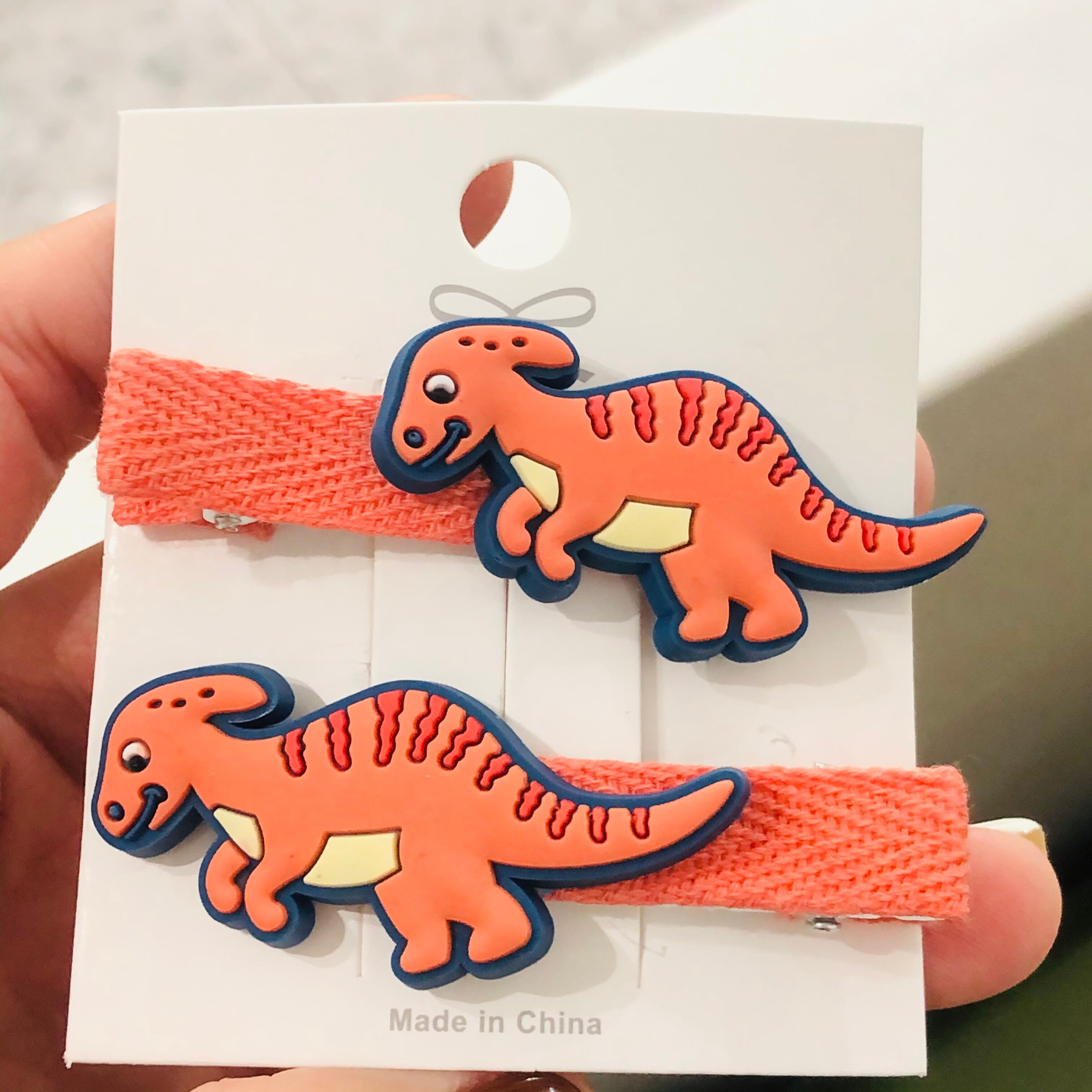2 Teile/satz Mädchen Nette Dinosaurier Ebene Gewinde Tuch Haarnadeln freundlicher Süße Haar Clip Barrettes Stirnband freundlicher Haar Zubehör