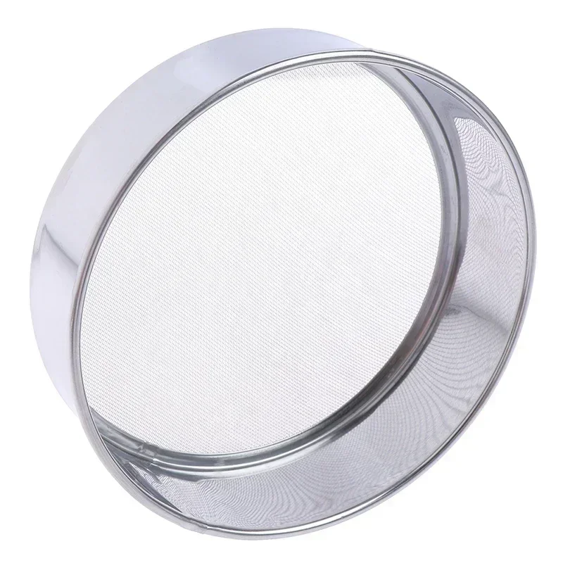 Tamiz tamiz de harina de malla, colador para hornear pasteles, herramientas de cocina para el hogar, ideal para tamizar harina de acero inoxidable, 15cm, 1 ud.
