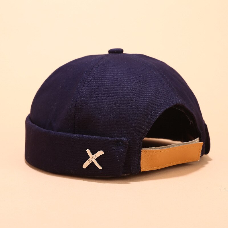 Gorra de Skullcap con letras bordadas para hombres y mujeres, gorra Casual de marinero mecánico sin mangas, Color sólido, Gorro de Invierno para Mujer, gorra de primavera: 4
