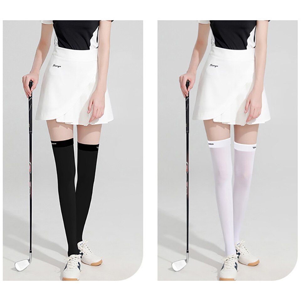 Loodeel – chaussettes de Golf avec sensation de glace, protection solaire, respirantes, légères, douces, à Compression, respectueuses de la peau, pour Sports de plein air, Anti-UV