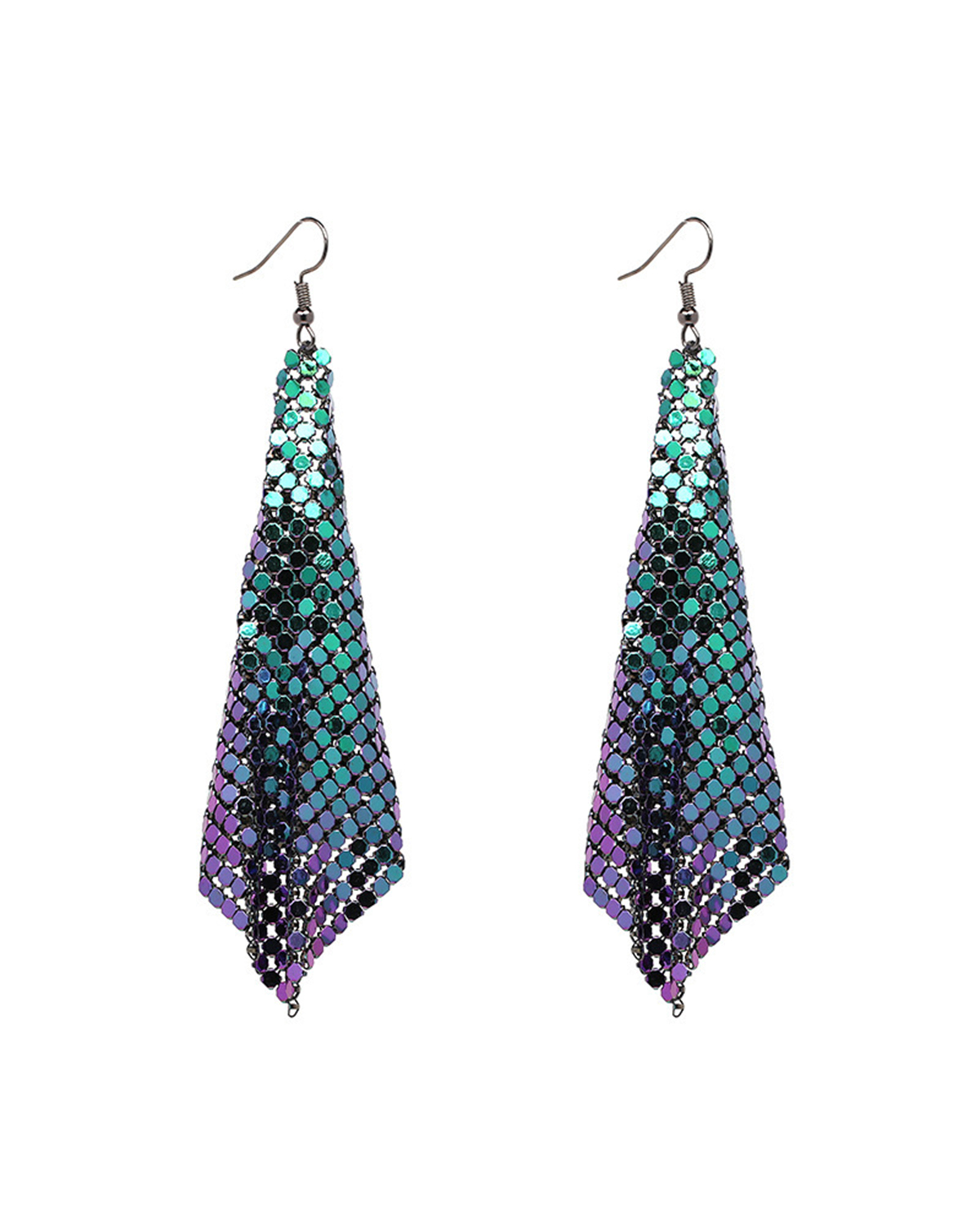 Glanzende Metalen Pailletten Oorbellen Voor Vrouwen Mode Kwastje Geometrische Lange Stijl Earring Verklaring Sieraden Meisjes Wedding Party: Messing Plated