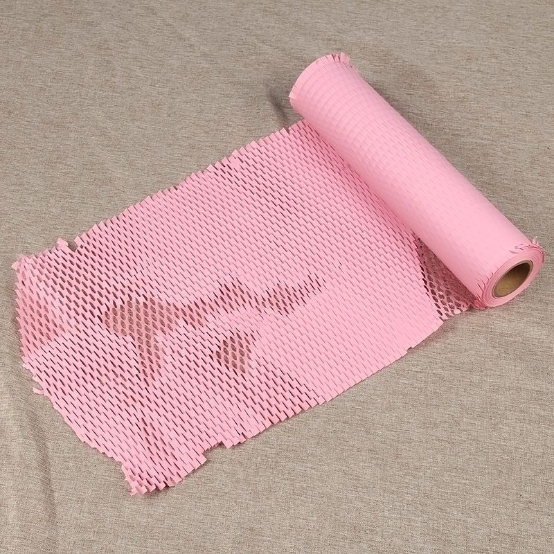 Papier o strukturze plastra miodu 30CMX5M, odporny na wstrząsy papier do pakowania buforowego, degradowalna ochrona środowiska Papier pakowy Kraft do pakowania kwiatów: YELLOW