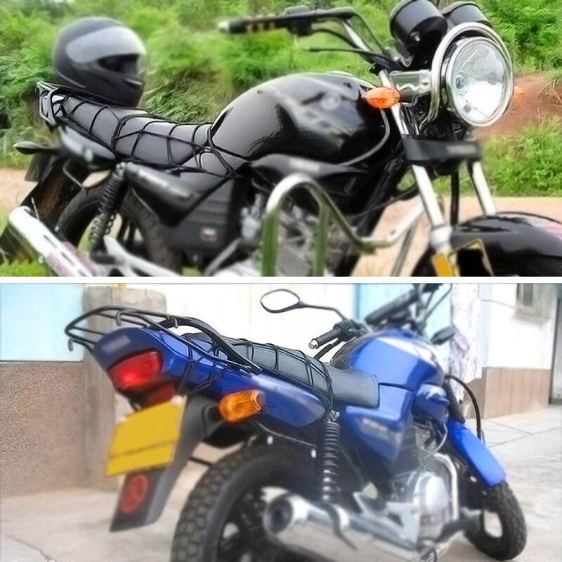 Red elástica de carga para motocicleta, soporte de malla de equipaje para casco, cuerda elástica ajustable, 40x40cm
