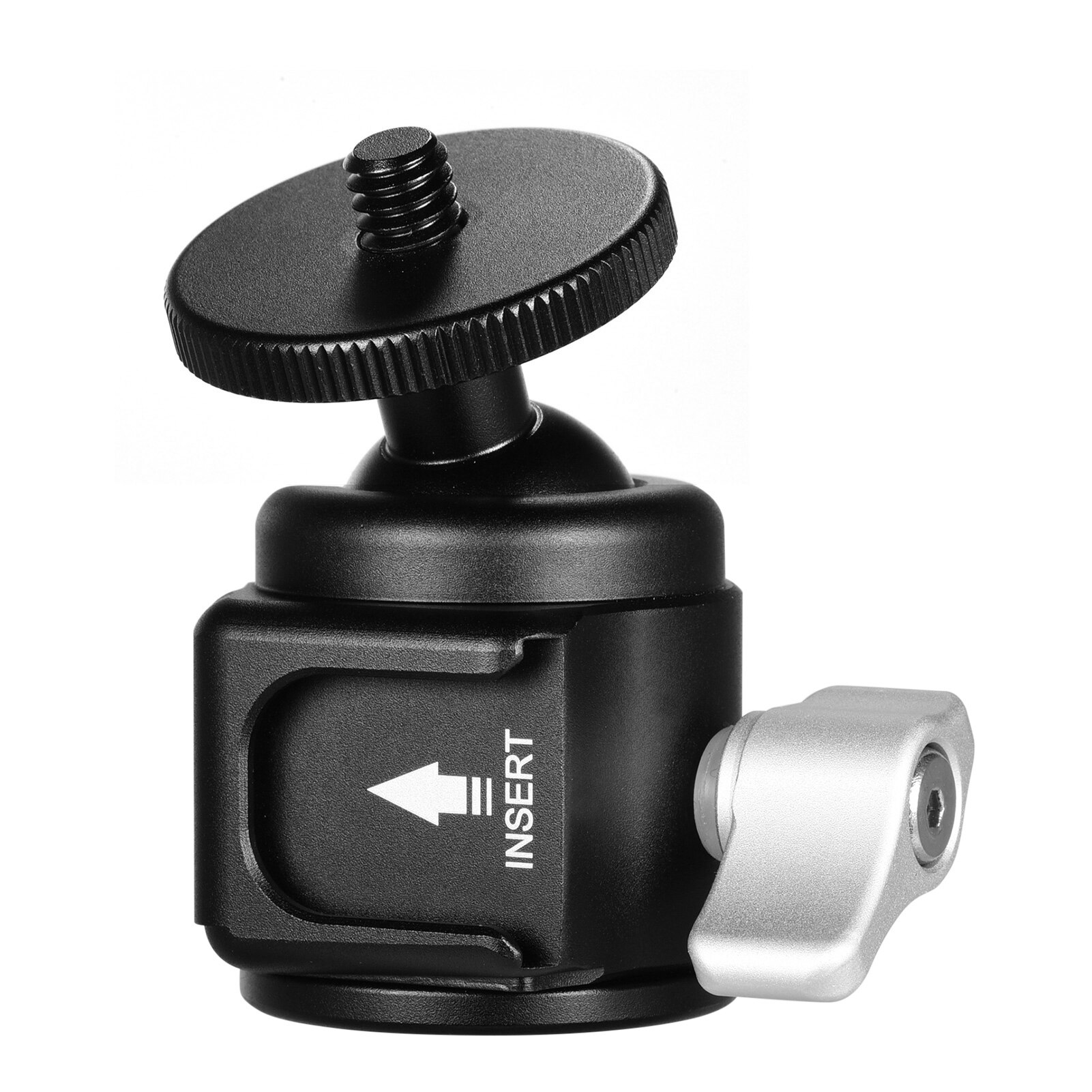 Mini Ball Head Camera Tripod Head CNC Technology 5KG with Cold Shoe Mount Universal 1/4inch Screw Thread for DSLR SLR Tripod