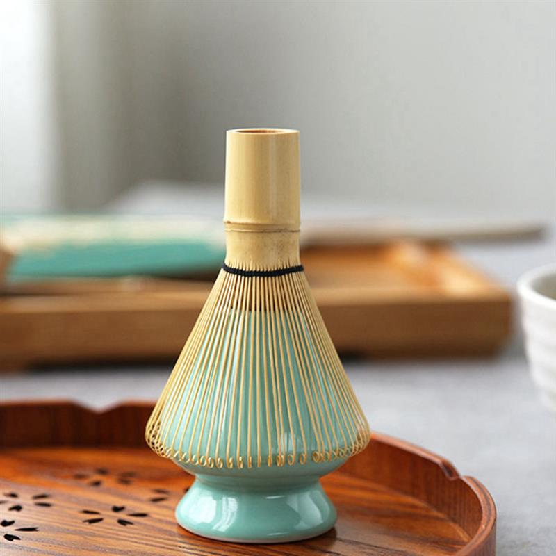 Matcha visp bambu japansk stil grönt te omrörare matcha grönt te pulver visp matcha visp bambu borsta verktyg