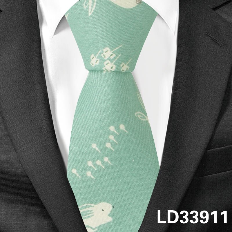 Animal Tie For Men Women Skinny Neck Tie For Wedding Business Casual Cartoon Neckties Classic Suit Slim Cotton Neck Ties: LD33911