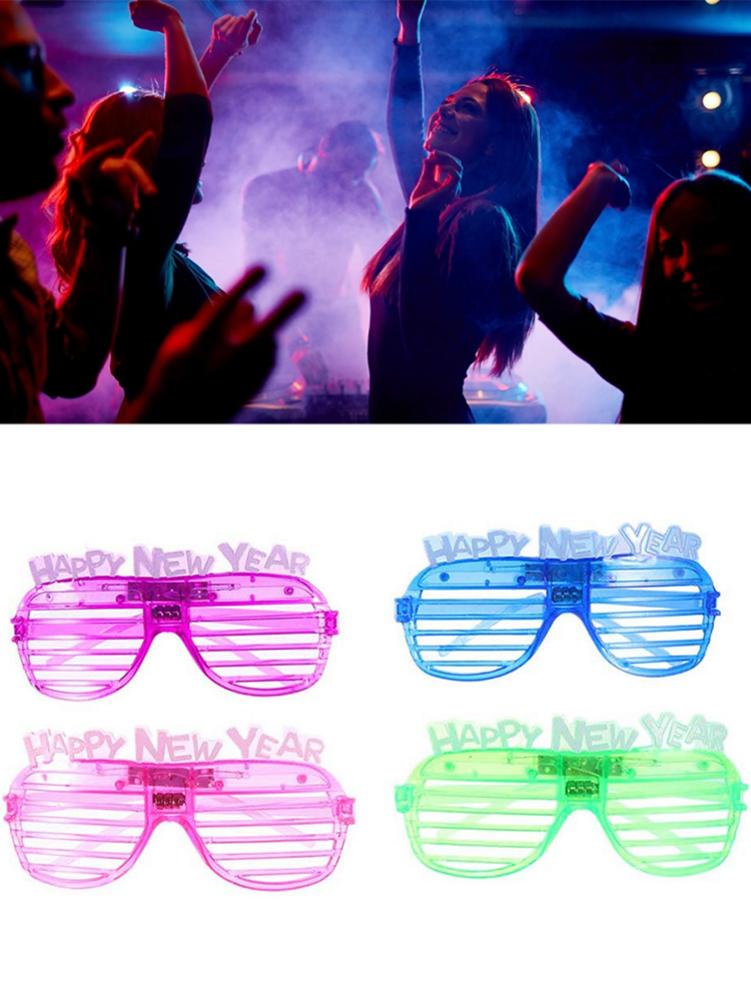 Led Bril Gelukkig Nieuwjaar Eyewear Brillen Glow In The Dark Party Bar Benodigdheden Voor Feest Voor Bar Kleur willekeurige