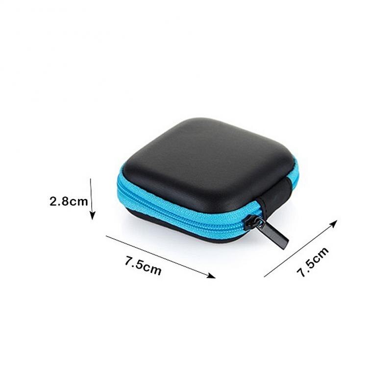 Oortelefoon Opbergtas Draagbare Oordopjes Pouch Box Headset Cover Protector Mini Rits Hard Headphone Case Usb Kabel Organizer