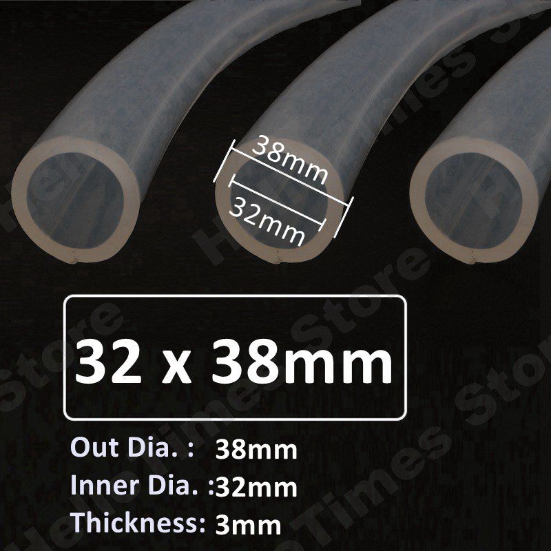 1 Meter Food Grade Siliconen Tube 20 ~ 50Mm Clear Transparant Siliconen Slang Flexibele Rubberen Slang Hittebestendige Drinken waterleiding: 32 x 38mm