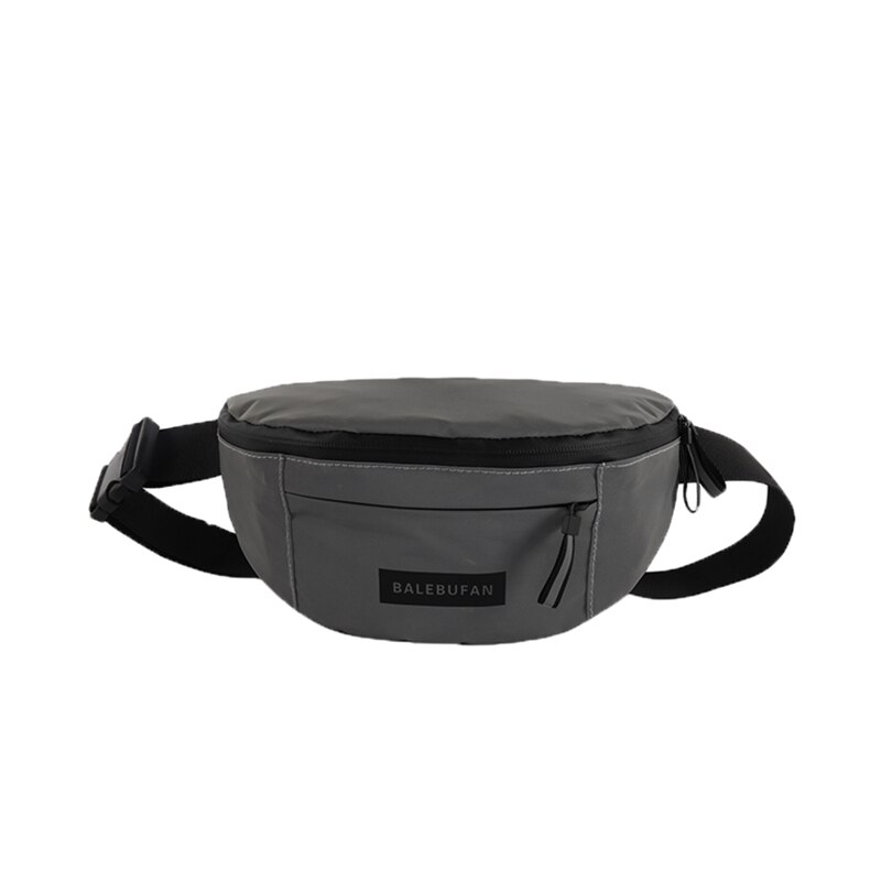 Nova marca de moda feminina saco de peito saco de desporto bolsa de ombro hip-hop personalidade cintura saco noite equitação reflexivo