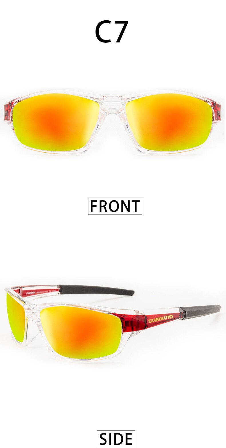 Shimano Vissen Bril Mannen Vrouwen Vissen Zonnebril Bril Camping Wandelen Driving Fietsen Eyewear Sport Zonnebril: C7