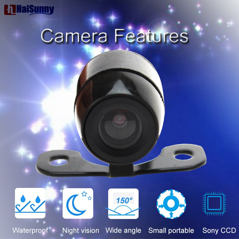 HaiSunny Waterdicht Reverse Backup Auto Achteruitkijk Achteruitrijcamera 480 TV Lijnen Beugel Montage voor Parkeergelegenheid Mirror Monitor