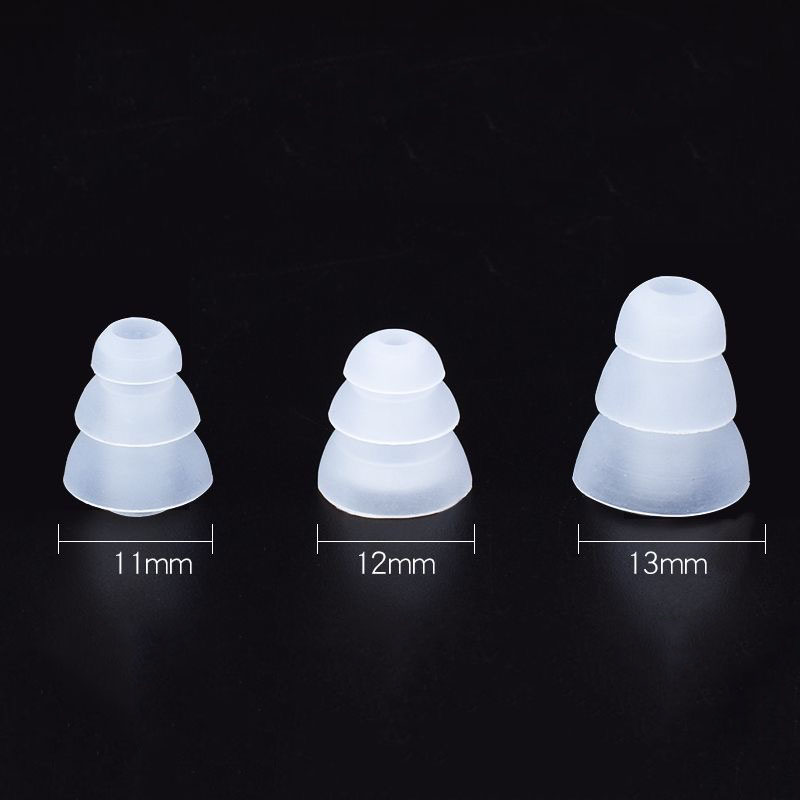Écouteurs intra-auriculaires en Silicone à trois couches, oreillettes, embouts de bourgeon, bouchon d'oreille, 6 pièces/3 paires