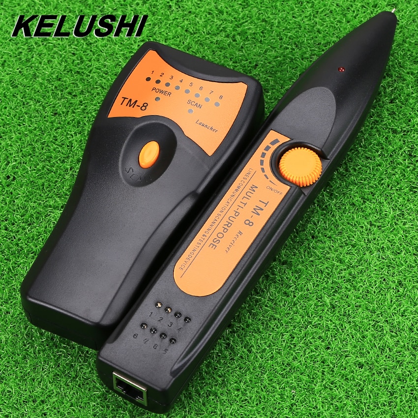 Kelushi linha óptica localizador TM-8 telefone fio rastreador toner ethernet lan cabo de rede testador detector rj11 rj45 cat5 cat6