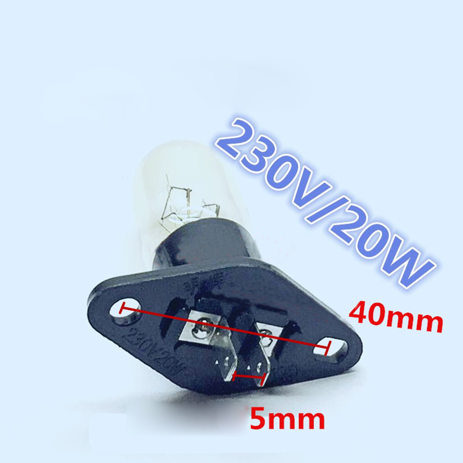 5Pcs Universal Narrow Feet Bulb Light 20W Microwave Oven Refrigerator Bulb for Haier Galanz Panasonic Fridge Oven Replace Parts