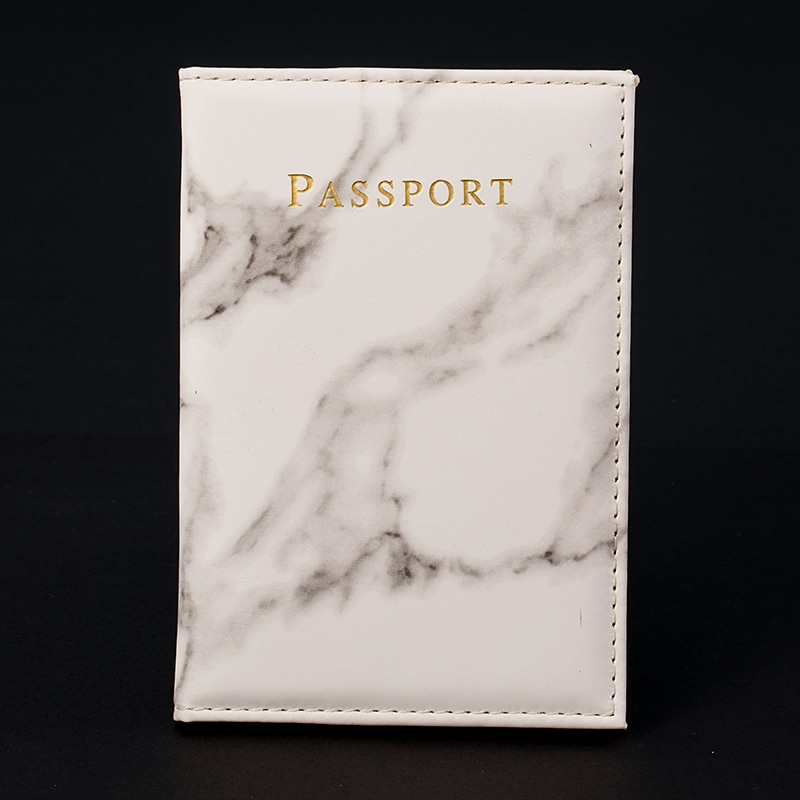 Marble Passport Cover Travel Women PU Leather Travel Cover on The Passport Custom Cover Passport: Gray