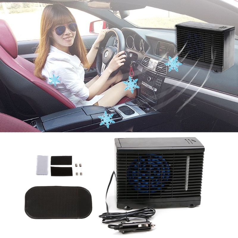 Adjustable 12V 60W Car Air Conditioner Cooler Cooling Fan Water Ice Evaporative Cooler Portable 2 speed n incredibly popular