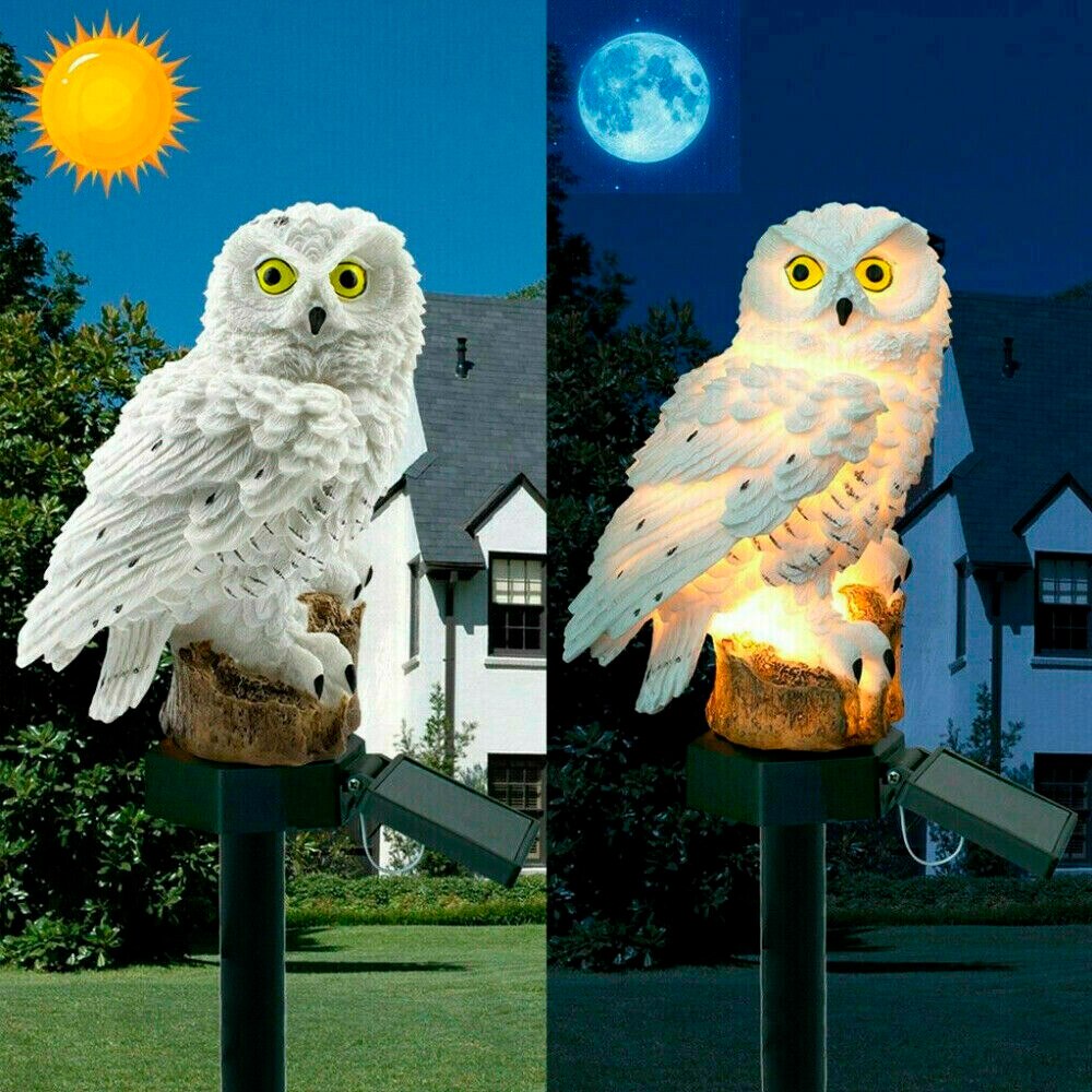 Owl Solar Powered Light with Solar LED Panel Waterproof Owl Shape Night Lights Outdoor Lawn solar lights for garden decoration