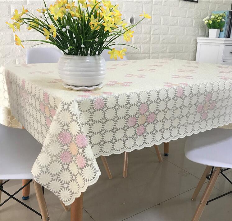 Fyjafon Tafelkleed Pvc Warmte Bescherming Pastorale Tafelkleed Waterdicht Oilproof Tafel Dekken 100*137/137*137/137*180/137*200: Pattern 2 / 137*137 cm