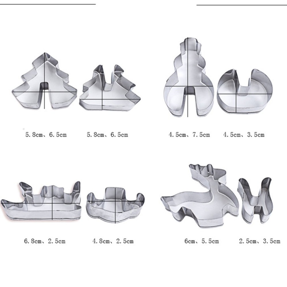 Kerst Rvs Cookie Mold Keuken DIY Bakken Tools Cookie Printing Mould Mold