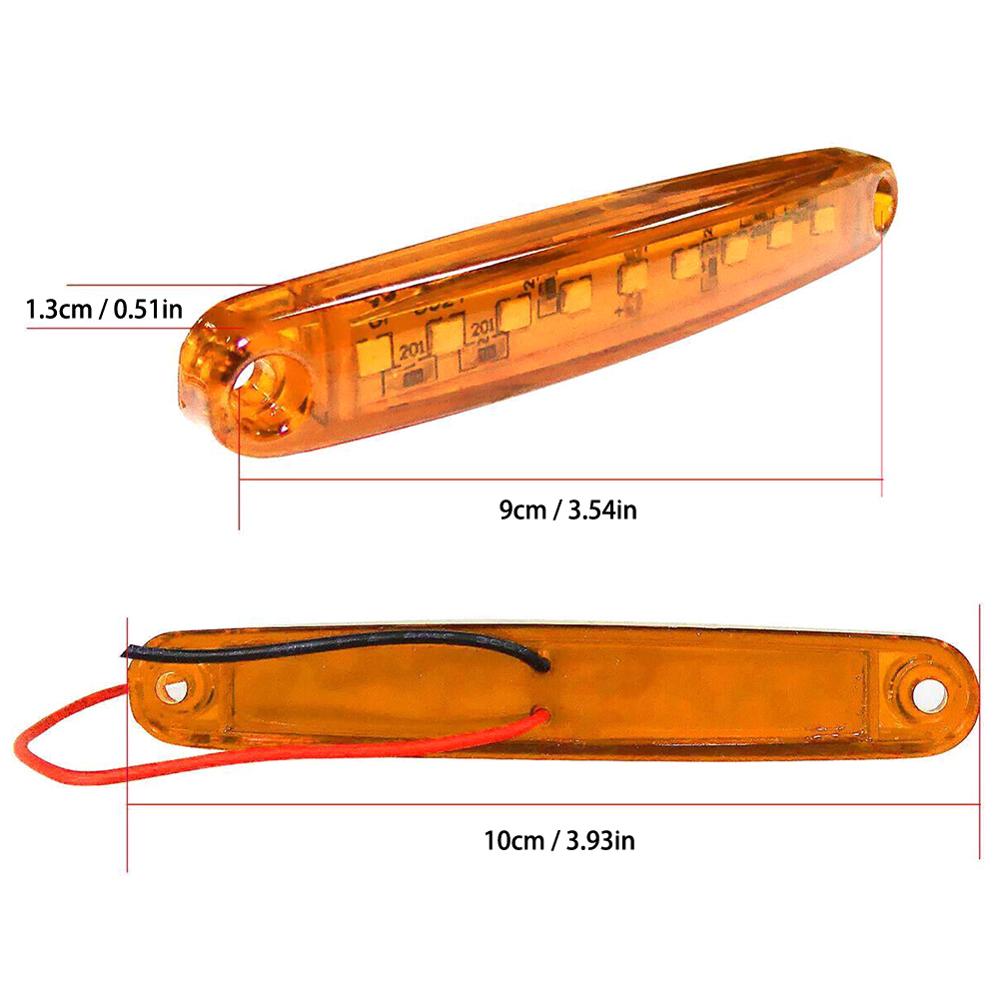 10Pc Amber Car Truck Light 9 SMD LED Lights Led Side Auto Bus Marker Light Waterproof Car Light Lorry Side Marker Lamp Accessory