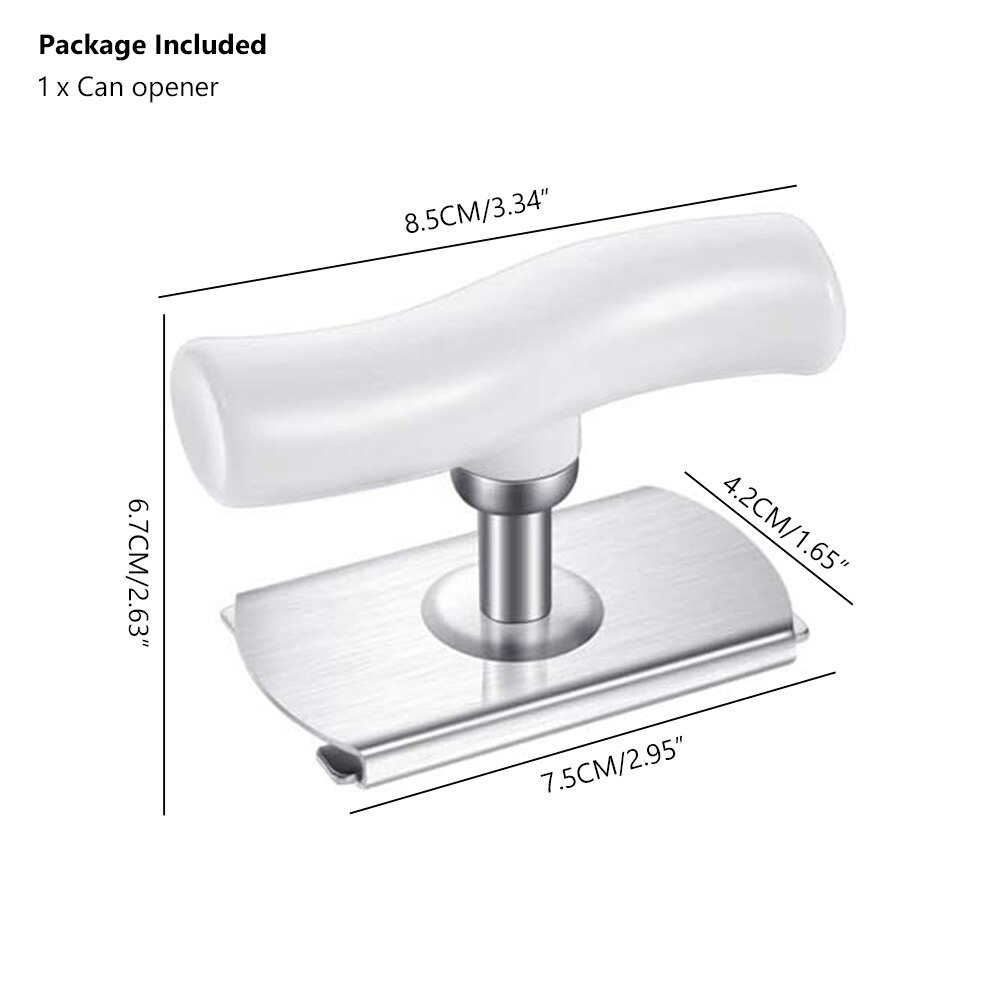 Herramientas para abrir latas, tapa de acero inoxidable, fácil de usar, abridor Manual de tarros, tapas ajustables de 1-3,7 pulgadas para Cocina