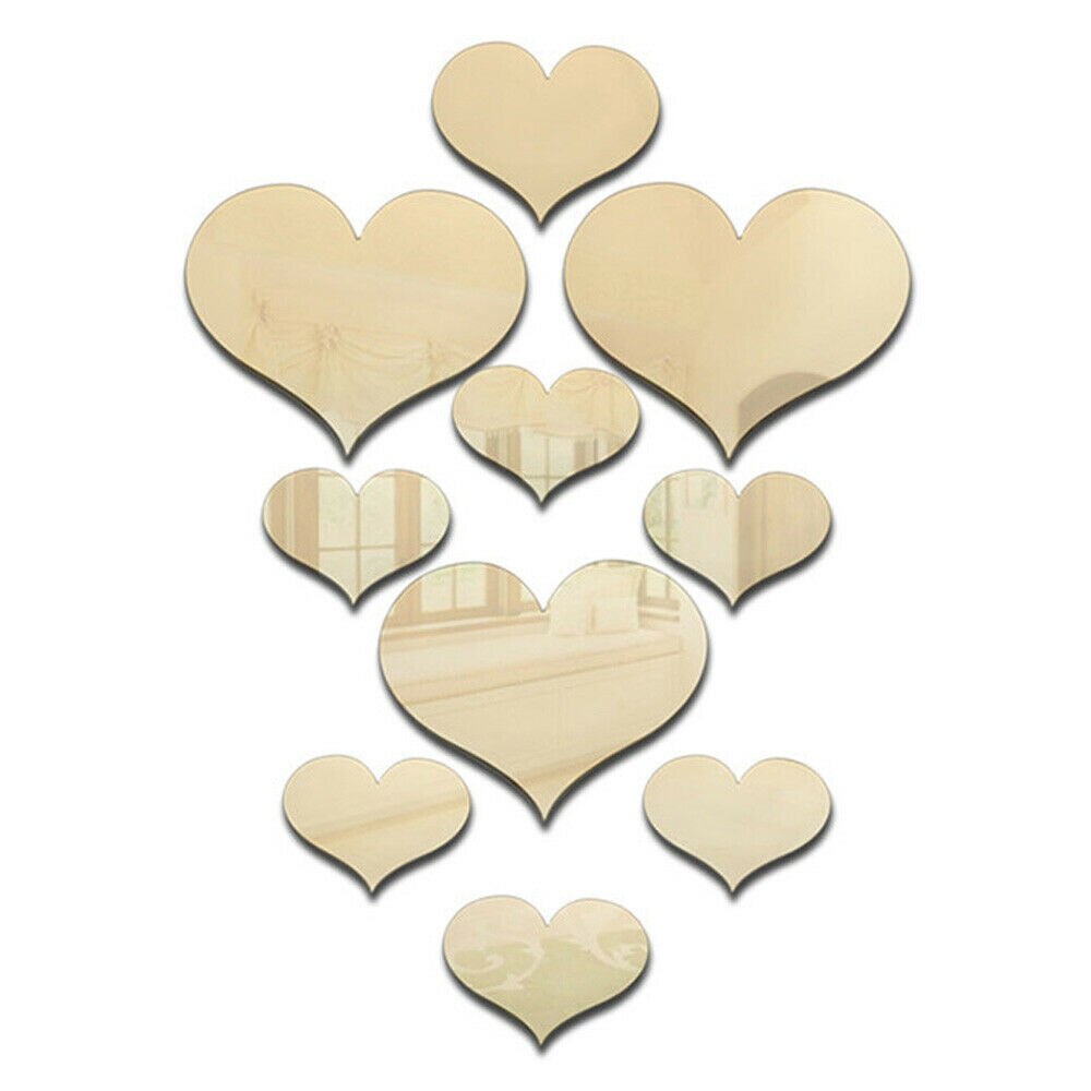 1pc/10pcs 3D DIY Wall Stickers Acrylic Mural Modern Stickers Decoration for Living Room Bedroom TV Wall Home Decals Decor: 10pcs style 5