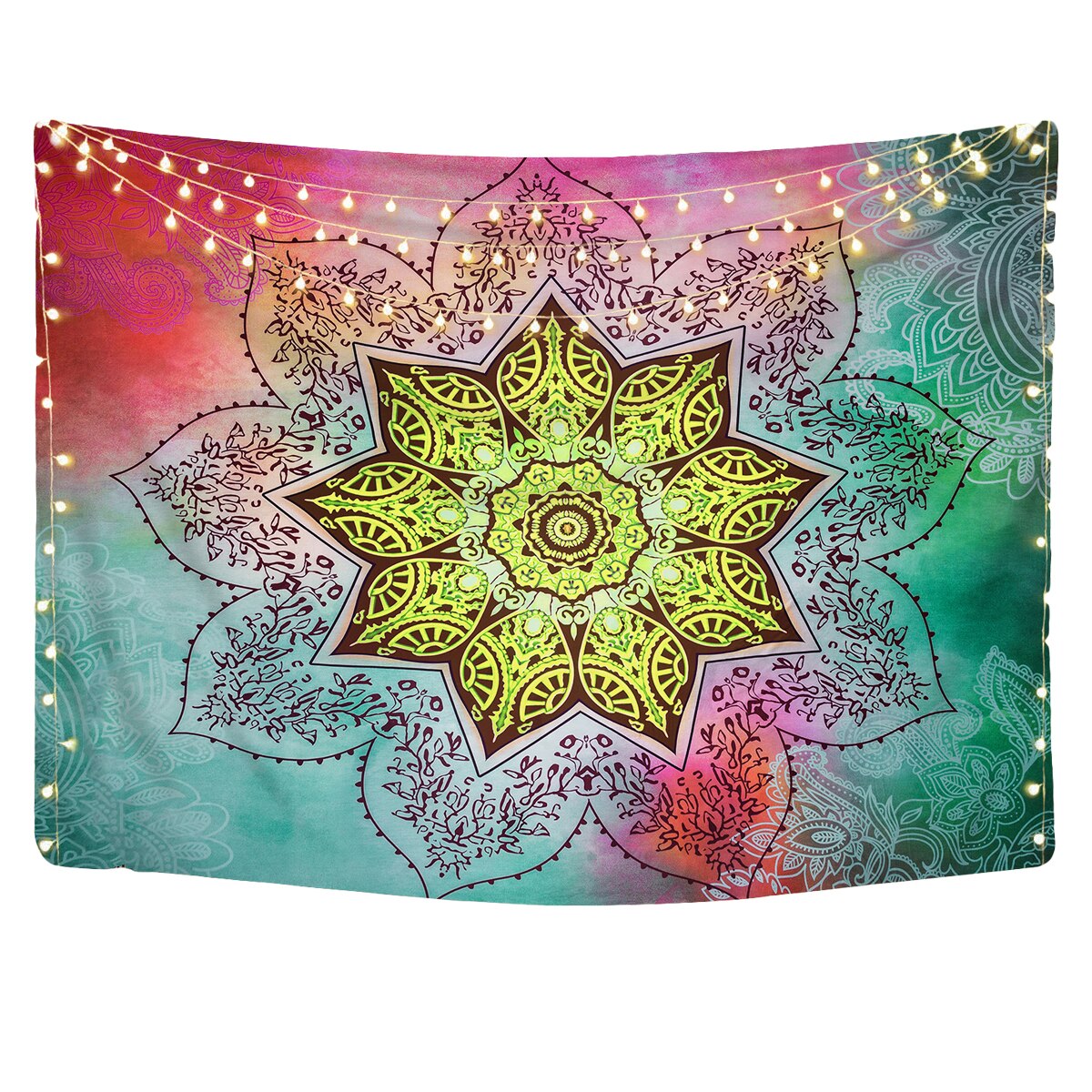 Tapestry Nordic Datura Mandala Hanging Cloth Decorative Tapestry Background Cloth Blanket Home Decor Tapestry 95x73cm: 8