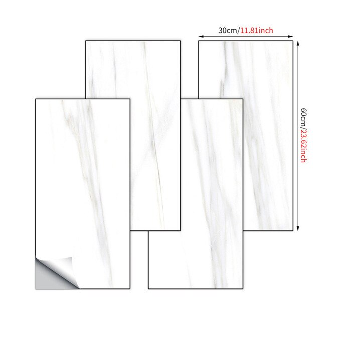 30x60cm Black Marble Wall Stickers Self-Adhesive DIY Waterproof Wallpaper For Bathroom Kitchen Decoration Wall Decal Home Decor: MFS-04