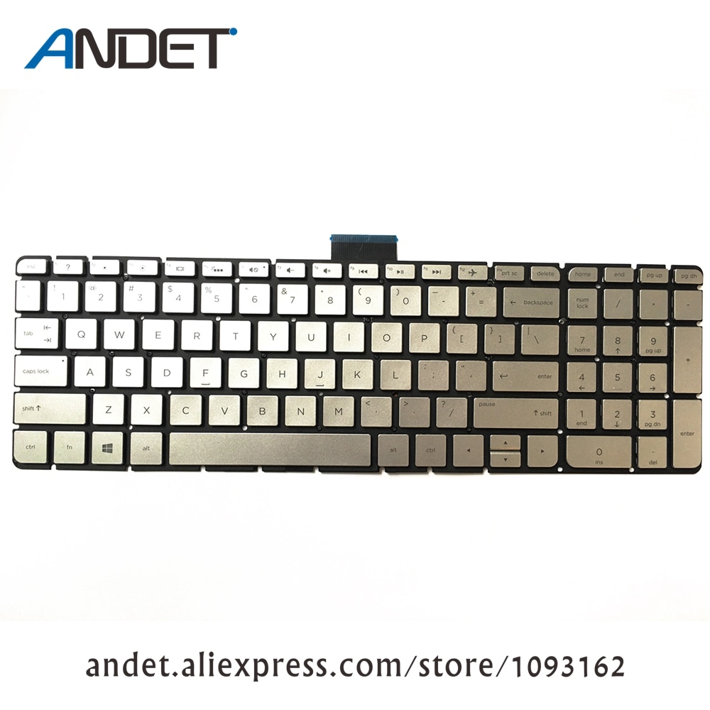 Teclado americano con retroiluminación plateada, 95 Original para HP ENVY X360 15-U 15-U000 15-u002xx 15-u010dx 15-u011dx
