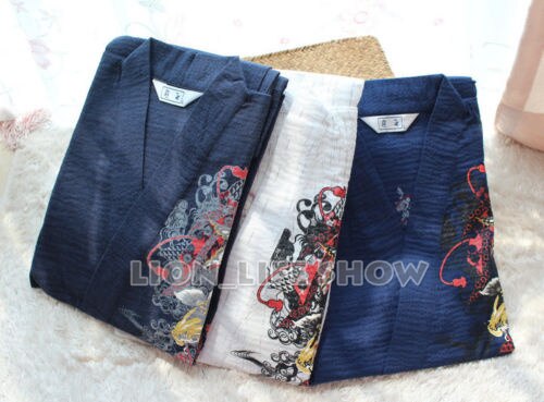 Biamoxer-Kimono japonés Jinbei para hombre, ropa de dormir, pantalones de manga corta, pijama para el hogar