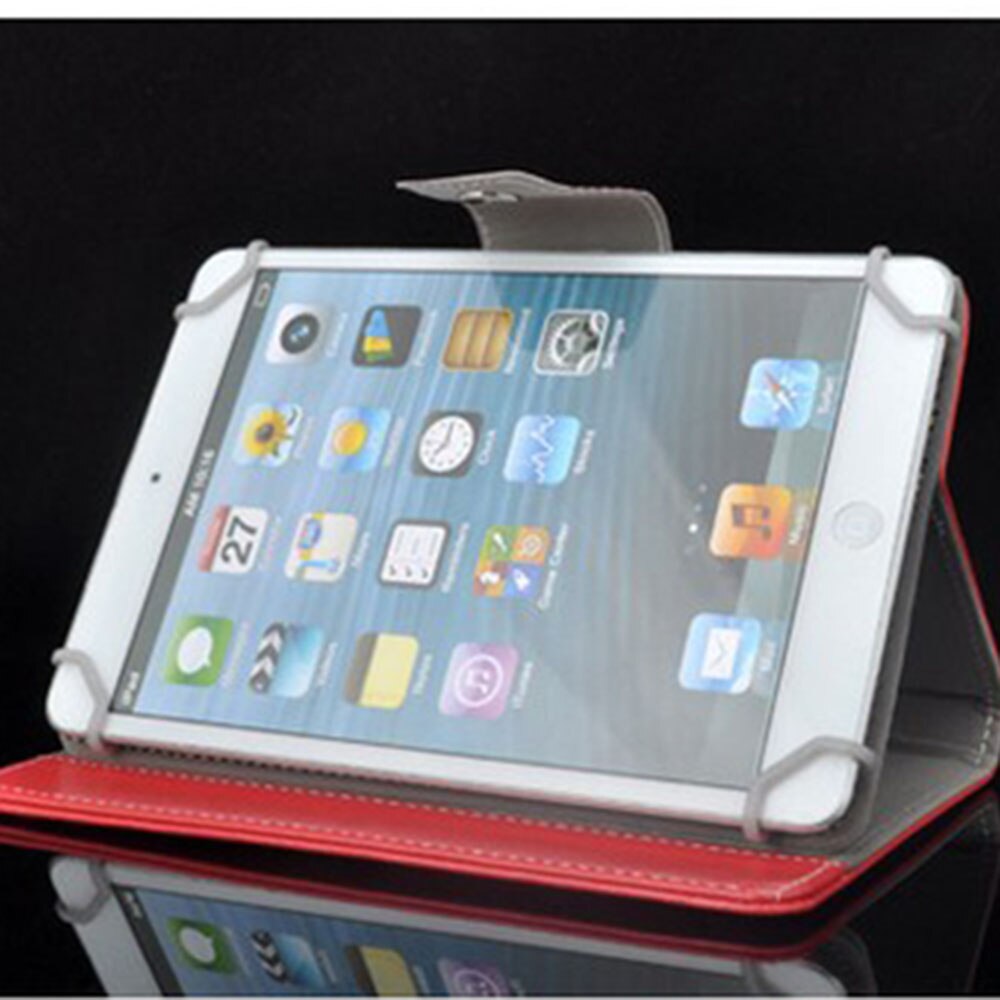 PU leather bracket set 7 inch universal tablet case white black