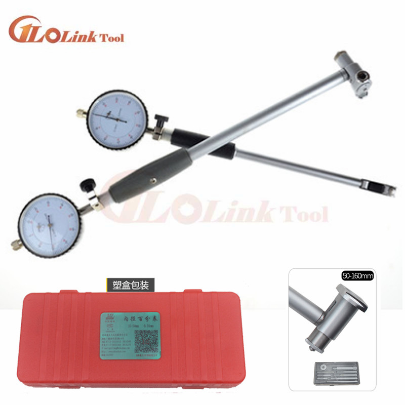 Engine Dial Bore Gauge Hole Indicator Set Measure Range 50-160mm 0.01mmAccuracy Kit Cylinder Inner Diameter Gauge Dial Indicator