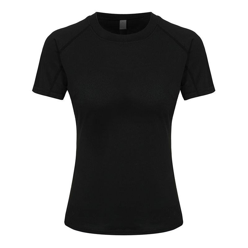 Damkompressionströja kortärmad atletisk yoga löpartröja sommar gymträning snabbtorkande stretchiga t-shirts toppar baslager