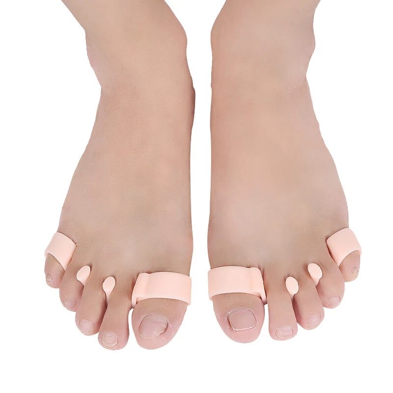 Corretor de joanete ortopédico, separador de dedos dos pés, alisador de hálux valgus, protetor de dedos espaçadores para cuidados com os pés, 6 peças = 3 pares