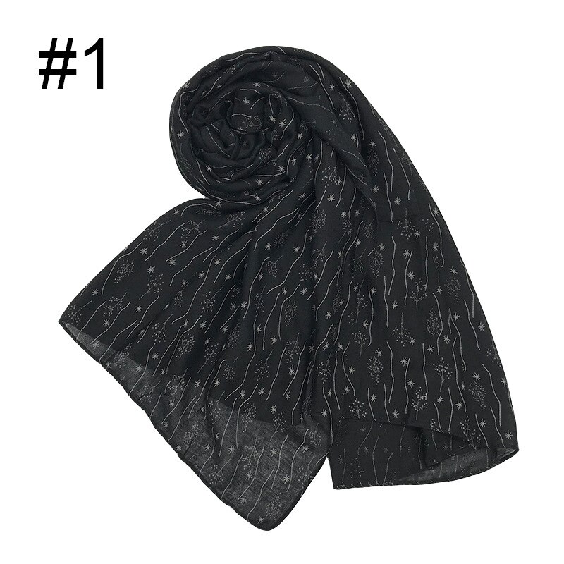 Lente Sjaal 'S Stijlvolle Monochrome Minimalistische Print Vrouwen Sjaal Hijab Buffalo Plaid: 1