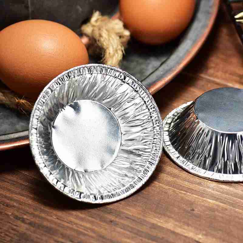 100Pcs Ronde Taartvorm Wegwerp Aluminium Taart Lade Mini Tin Folie Taart Plaat Taart Bak Tray Pot Pan c9C1