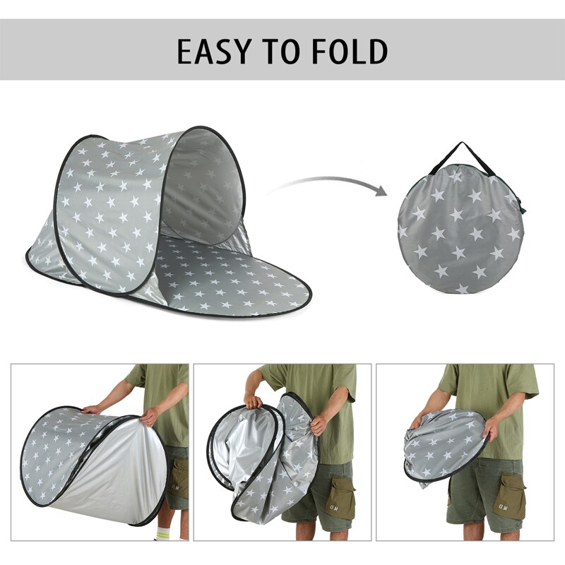 Outdoor Camping Tent Waterproof Anti UV Beach Tent Automatic Ultralight Pop Up Tent Summer Sea Sun Shelters Awning Sunshade